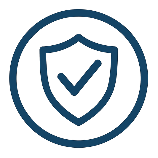 Shield icon with check mark representing R’LIEF 1-Year Product Protection Plan